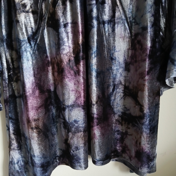 Live and Let Live Top Velour Size Large Whimsigoth Artsy Boho - Picture 7 of 14